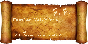 Feszler Valéria névjegykártya